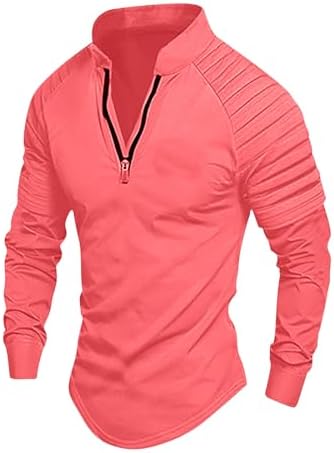 Amazon.com: Men's Outdoor Shirts Stand Collar Long Sleeve Zip