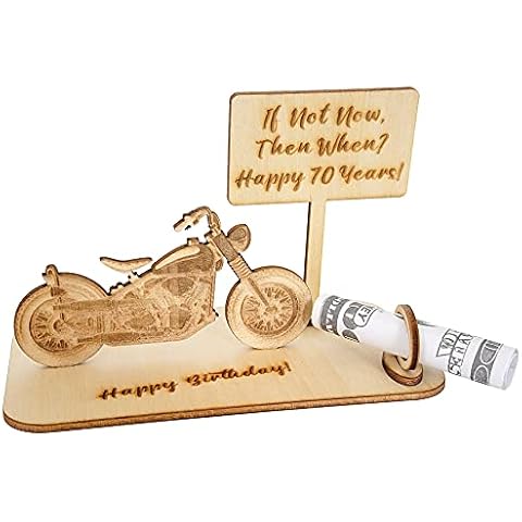 Motorcycle Wooden Travel Sign,70th Birthday Gift,Gifts for Grandparents,Encouragement Gift-Motorcycle Laser Cut Wood Decoration(M10) Cover