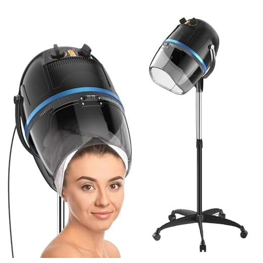 Saturnpower Hair Dryer 1300W Professional Adjustable Hooded Floor Hair Bonnet Dryer Stand Up Hair Dryers with Rolling Base for Home Salon Spa Beauty Equipment