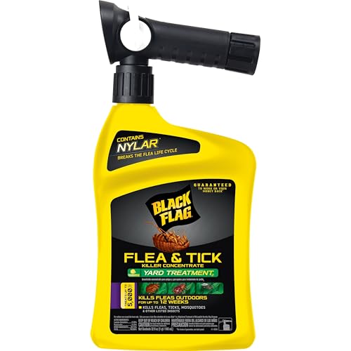 Black Flag Flea and Tick Killer Concentrate Yard Treatment, 32 Ounces, Ready To Spray, Quickflip...