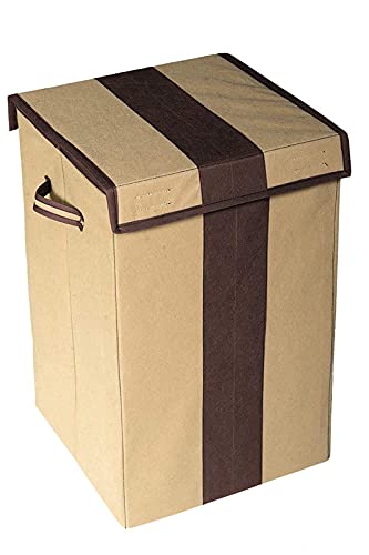 SH.NASIMA MANUFACTURER Light Weight Foldable Laundry Bag/Basket With Lid And Handle For Clothes And Toys Storage (Brown/Beige, 68 Liter) (B0937KDS41) Amazon Price History, Amazon Price Tracker