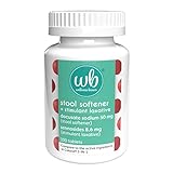 Wellness Basics Stool Softener with Laxative Docusate Sodium 50 Mg Sennosides 8.6 Mg Tablet, 100 Count