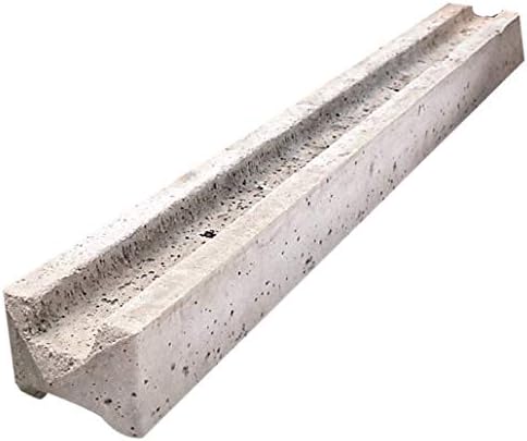 Concrete Fence Posts - Durable Slotted Posts for Secure Fencing - 109mm x 94mm x 2440mm (8ft) - Rot, Rust & Moisture Resistant - Pack of 4