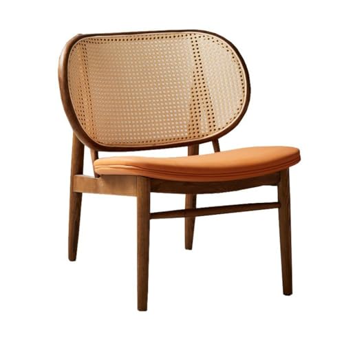 DIANXI Sofás Pequeños Sillón nórdico Creativo de ratán, sillón Individual Sencillo Retro, Perezoso for Sala Estar en casa, reclinable Cuero for salón té Sofá para Dormitorio