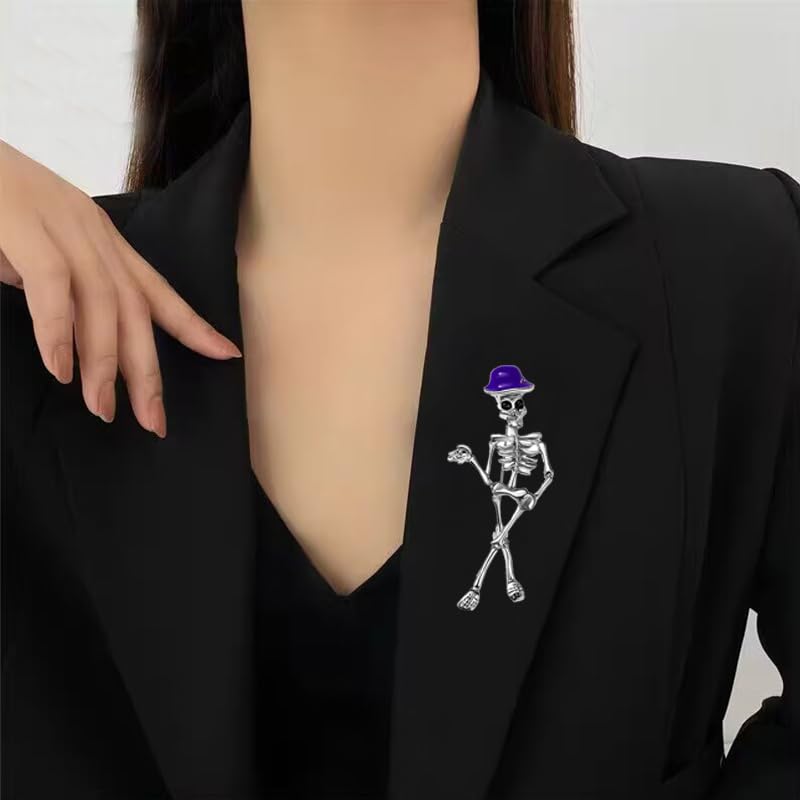 Broche créative tête de mort idée cadeau originale pour fan de rock - 3