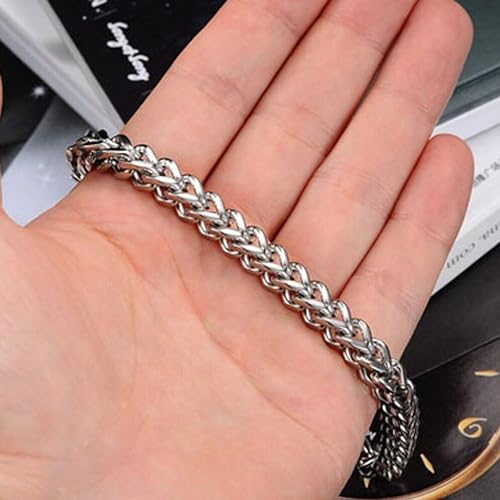 Image of Fashion Frill Stylish Bracelet for Men Stainless Steel Hand Chain Band Jewellery Accessories For Boys Gift for Husband & Boyfriend