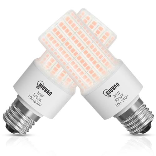 RIUVAO Led Corn Light Bulb Equivalent 250w Led Light Bulbs 30w 3750 Lumen Super Bright 3000K Warm Daylight White
