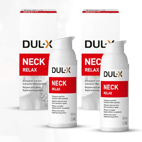DUL-X Gel per collo Relax da 50 ml, (confezione da 2) - Gel per il rilassamento del collo e delle spalle - Adulti attivi e con lavoro sedentario - Unisex