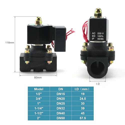 Électrovanne basse consommation 12V IP65 2 voies DN40 pour l'eau - 3