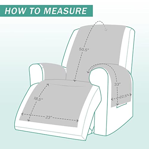 Yurihome Non-Slip Recliner Cover For Recliner Chair, Waterproof Recliner Sofa Slipcover Couch Cover Furniture Protector With Pocket And Elastic Straps For Pets Kids Dog Cat, 23"/Small, Chocolate #TOP1