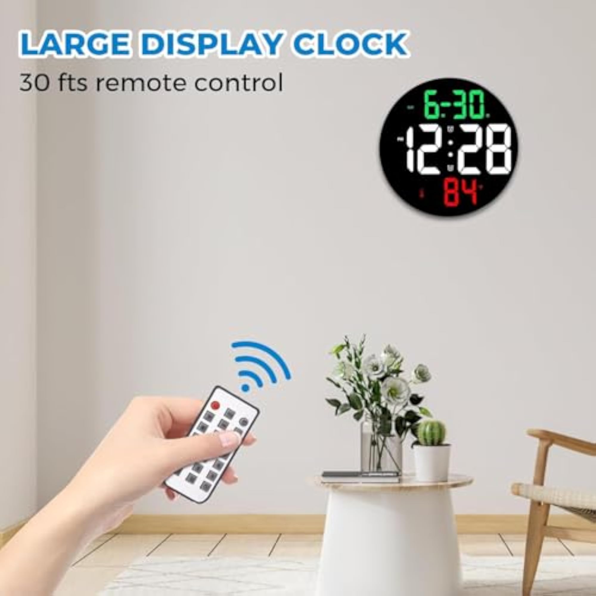 Plastic Digital Wall Clock for Home
