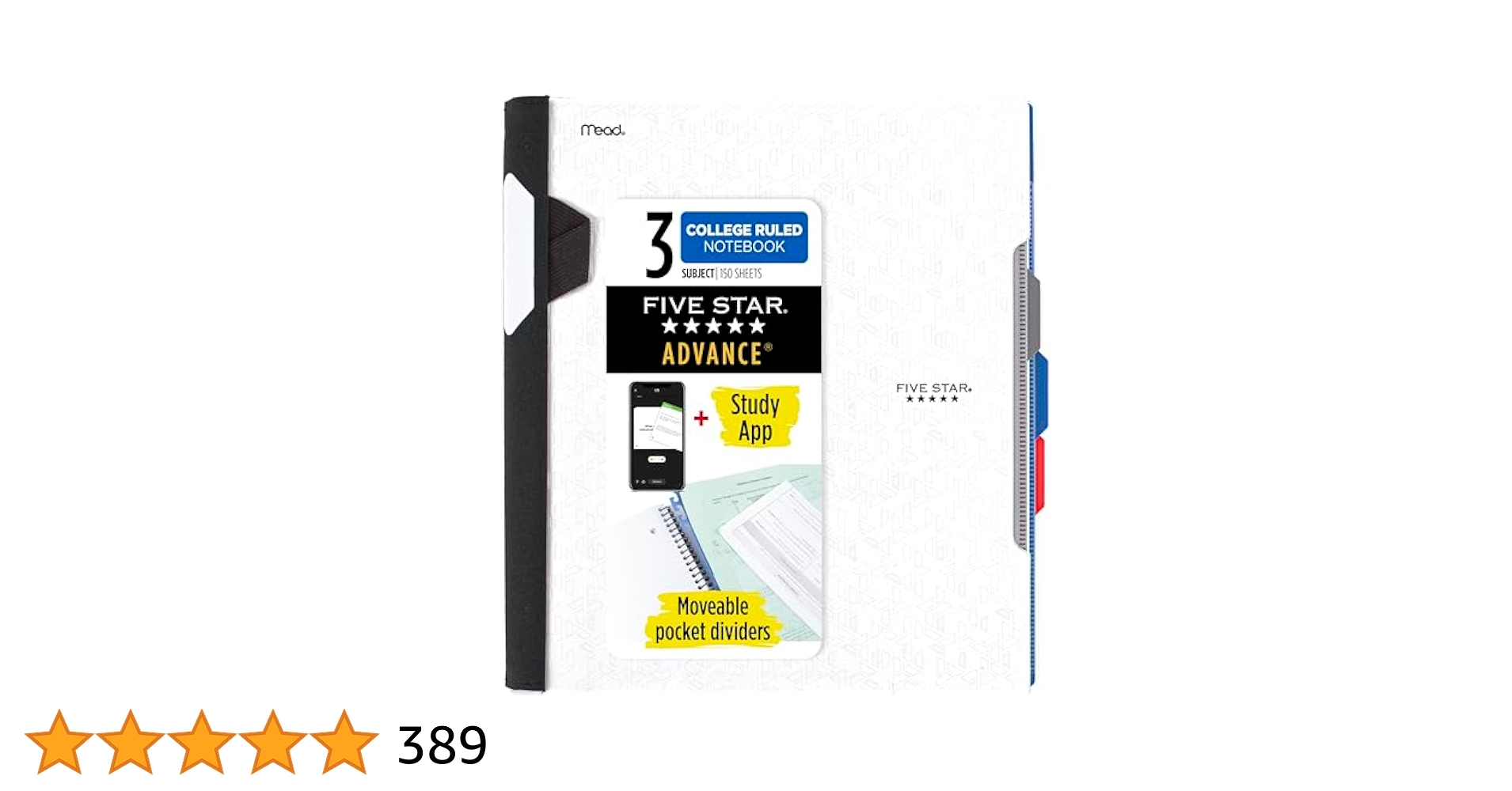 【Paragraph】23SS★ Paragraph Star PRG T No.048 Five Star® Advance® Spiral Notebook Plus Study App, 3
