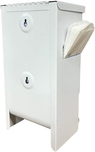 Miniatura 5 de Dispensador de tampón y almohadilla, compacto, venta libre, accesorio de baño de acero blanco