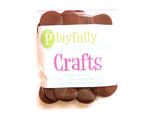Image of Playfully Ever After Cocoa Brown Craft Felt Circles (1.5 Inch - 94pc)