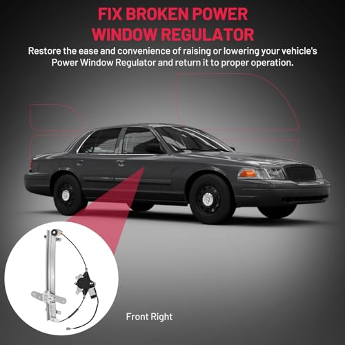 Image of BDFHYK 741-665 Power Window Regulator with Motor Front Right for 1992-2011 Crown Victoria 1992-2010 Mercury Grand Marquis 2003-2004 Mercury Marauder 2005 2006 2007 2008 2009 2010 2011