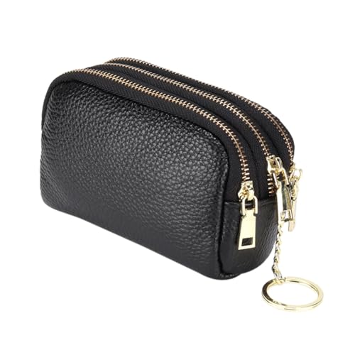 Pochette à monnaie noir en cuir synthétique pour vos sorties