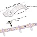 VIPMOON 100pcs Led Light Strip Mounting Clips 8mm Wide Strip Light Mounting Brackets Led Light Holder Fixing Clips for IP65 Waterproof 3528 2835 LED Strip Light, 100pcs Screws Included