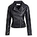 Produktbild ZAKASA Frauen Slim Fit Lederjacke Moto Biker Kurzmantel Jacke