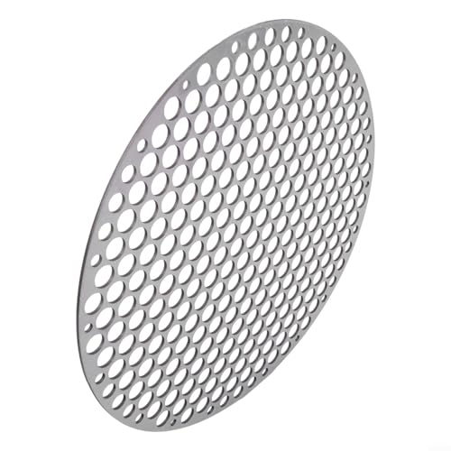 Rejilla redonda de acero inoxidable diseñada para mejorar tu experiencia de barbacoa con una distribución uniforme del calor (22 cm)
