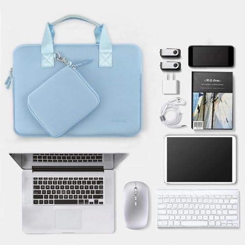 Image of Laptop Sleeve 15.6-16 inch Case with Small Pouch, Neoprene Computer Bag Compatible with MacBook Pro 16 inch M4 /M3 /M2 /M1, MacBook Pro 15.4 inch and Most 15.6-16 inch Notebooks, S02B01