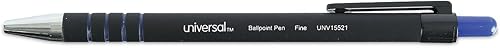 Miniatura 3 de Universal UNV15521 Bolígrafo Retráctil Fino 0.028 in - Azul (1 Docena)