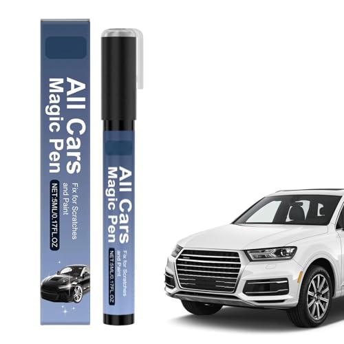 Generisch Lackstift Auto, Autolackstift Kratzer Entferner, All Cars Magic Pen Lackreparaturstift, 2-in-1 Wasserfester Kratzer Reparatur Stift für Autokratzer, Glänzend/Matt/Schwarz/Weiß/Silber