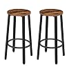 HOOBRO Barkrukken, set van 2 barstoelen, keuken ontbijt barkrukken met voetsteun, hoogte 62,5 cm, stabiel en comfort…