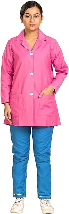 Fashtastic Unisex Professional Safety Coat/Lab Coat for Women and Men, Full-Sleeve (Small, Pink)-picture-39