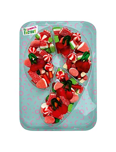 Gommy's Factory Party Numbers nº 9. Tarta de gominolas para cumpleaños con forma de números. 500g de chuches