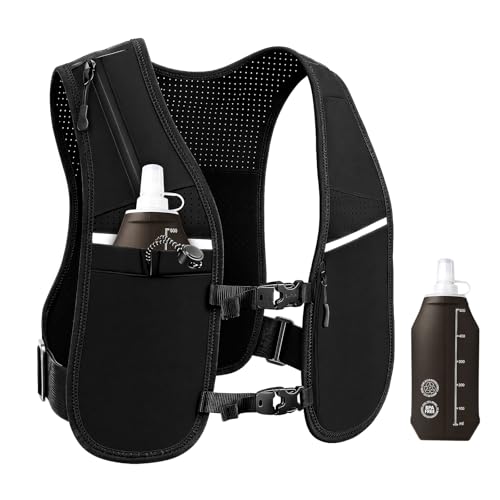 Eclove Running Vest for Women and Men, Lightweight Adjustable Reflective Hydration Pack with 500ml Soft Flask & 5 Pockets, Bounce Hand Free Comfort for Marathon Trail Cycling Hiking Jogging Walking - image 1