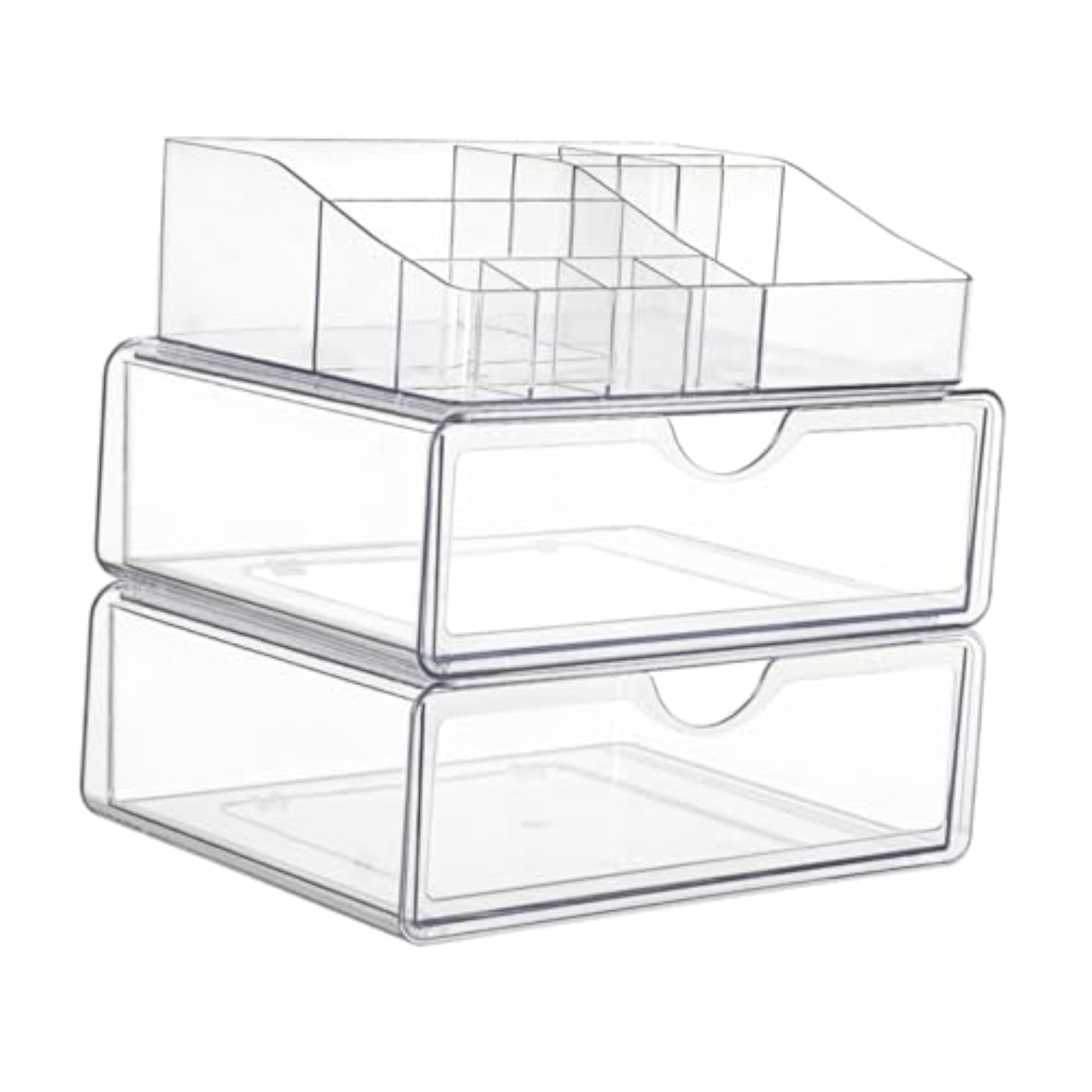 Makeup Organizer with 2 Drawers Cosmetic Display Case