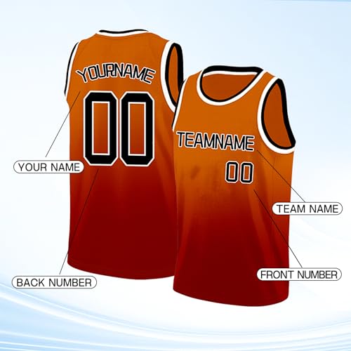 Image of Custom Basketball Jersey for Men - Personalized Name & Number, Embroidered or Printed, Athletic Shirt for Kids, Boys & Youth