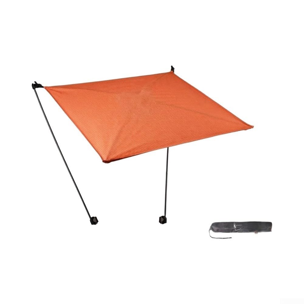 Silla ultraligera Moon 850g 7075 de aluminio para pesca (silla - naranja)