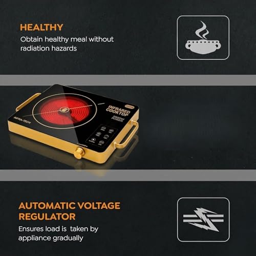 Image of Desidiya IInfrared Induction Stove | Induction Cooktop 2500w Feather Touch Control | 4 Preset Menus | Auto Cut-Off | Power Saving Induction Stove | Digital Display