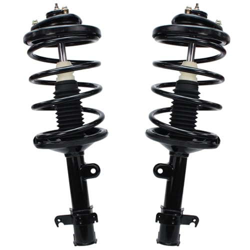 Image of Detroit Axle - 10pc Front End Kit for 2002 2003 2004 Honda Odyssey, 2 Struts with Coil Spring Assembly 2 Lower Control Arms with Ball Joint 2 Sway Bars 4 Inner Outer Tie Rods Replacement