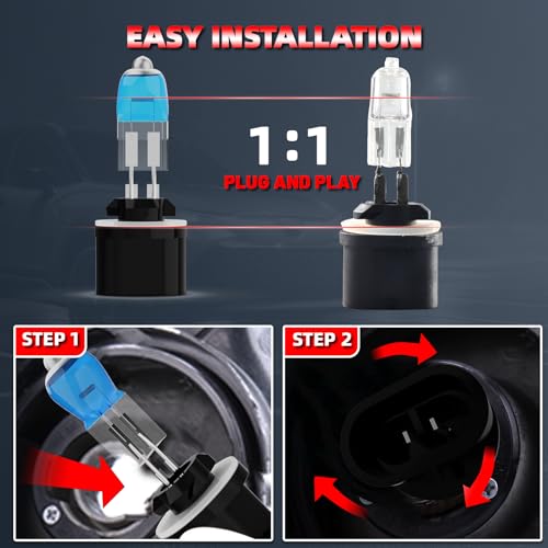 Image of Fog Light Bulbs Fit For GMC Sierra 3500 2001-2002, 880 High Performance Fog Lights Halogen Light Bulb, 6000K White Light, Pack of 2