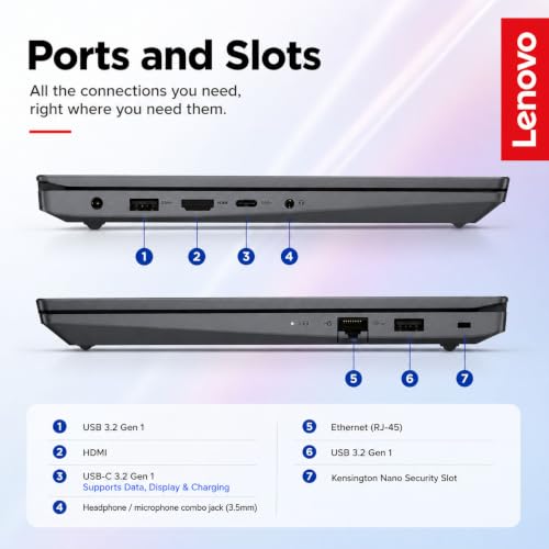 Image of Lenovo V15 Business Laptop 2026 Edition, AMD Ryzen 3 7320U (Beat i7-1065G7), 15.6 inch FHD Display, 16GB DDR5 RAM, 512GB NVMe SSD, Wi-Fi 6, RJ-45, Dolby Audio, Windows 11 Pro, Black
