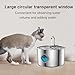 Pawdrate Water Fountain, 3.2L/108oz Pawdrate Dog Water Fountain with Filter, Automatic Pet Water Dispenser with LED Light & Water Window, Ultra-Quiet Cat Dog Drinking Fountain(8 Filter)