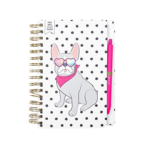 Bloc-notes à spirale Yoobi avec stylo intégré pour ne plus perdre vos notes