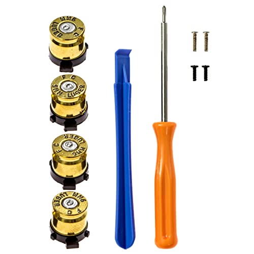 Controller Bullet Buttons For Playstation Ps4 Ps5 - Made Using Real 9Mm Spent Bullet Casings - Includes Tools #TOP1