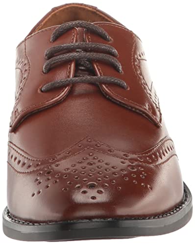Stacy Adams Boy's Kaine Wingtip Oxford, Cognac, 4.5 Big Kid #TOP1