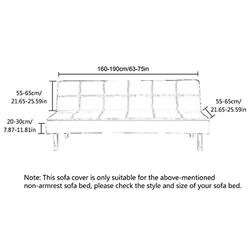 Housse canapé futon extensible imperméable 160x190 en tricot stretch