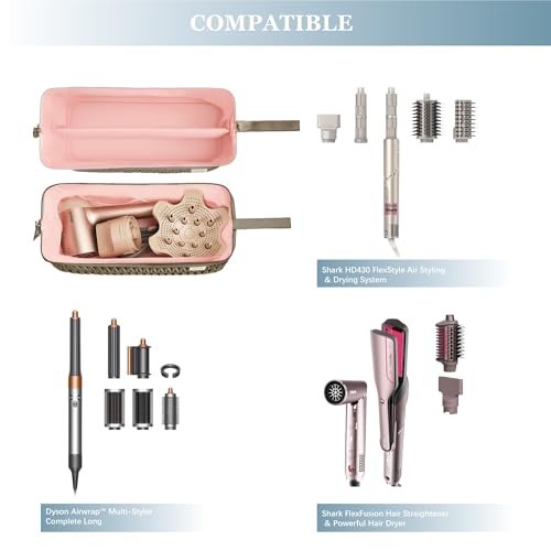 Image of Leudes Dy son Airwrap Travel Case for Shark Flex Style Fusion Hair Dryer