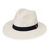 Wallaroo Palm Beach Fedora (Ivory, L/XL) – UPF 50+ UV Sun Protection, Wide Brim, Stylish Design, Adjustable Size – Classic Sun Hat for Outdoor Events, Travel, and Everyday Wear