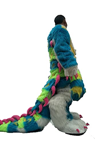 CUSTOM AVAILABLE Angel Dragon Plantigrade Bodysuit Fursuit Fullsuit Teen Costumes Full Furry Husky Wolf Dog Fox Cat Suit Furries Anime Digitigrade Costume Bent Legs (No Head)