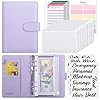 SKYDUE Budget Binder, Money Saving Binder with Zipper Envelopes, Cash Envelopes and Expense Budget Sheets for Budgeting