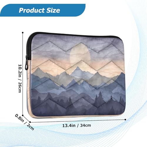 Funda para portátil acuarela montaña 13-14" impermeable miniatura 3