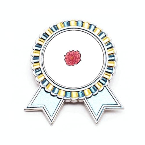 Broche pivoine sous-arbustive de Chine taille M en métal doré pour personnaliser vos vestes