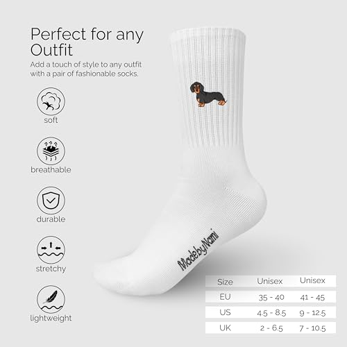 Made by Nami 3 Paar Lustige Socken Damen & Herren mit Motiv im Set Dackel Socken Festival Accessoires (35-40, Dackel)