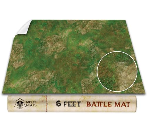 Battle Game Mat for DND - [48" x 72"] Wargaming Tabletop Map - Gaming Board for Warhammer 40k, Dungeons and Dragons, Wargame RPG - Vinyl Gaming Grass Terrain